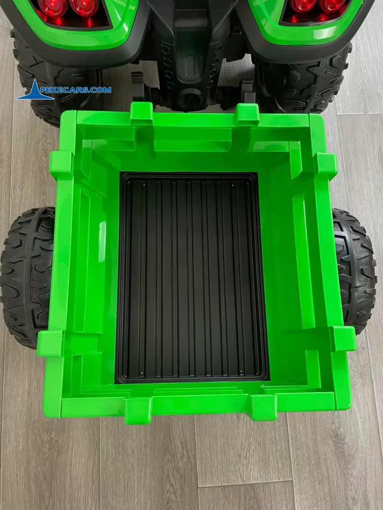tractores infantiles peketrac 5200 24v verde remolque