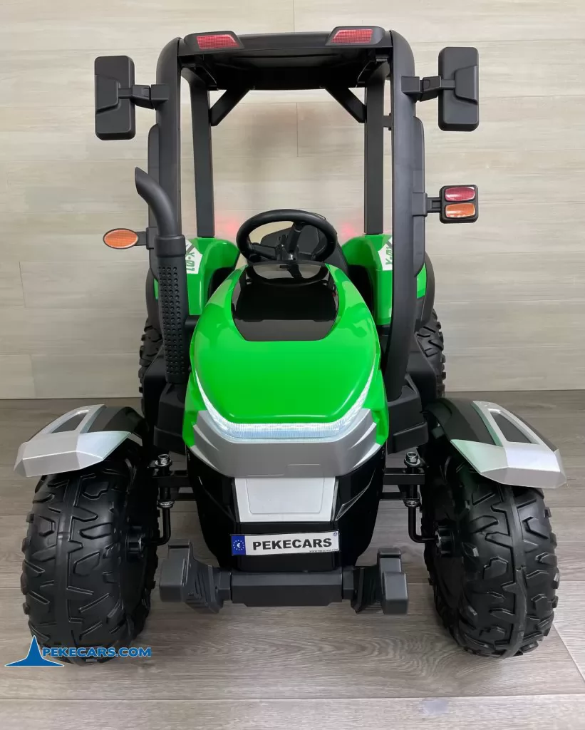 tractores infantiles peketrac 5200 24v verde vista frontal