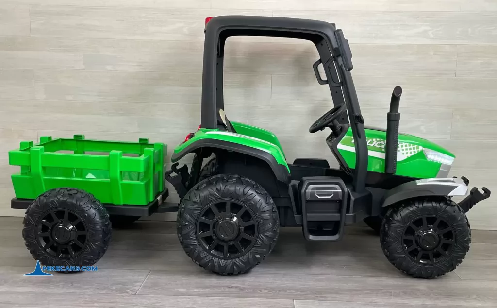 tractores infantiles peketrac 5200 24v verde vista izquierda