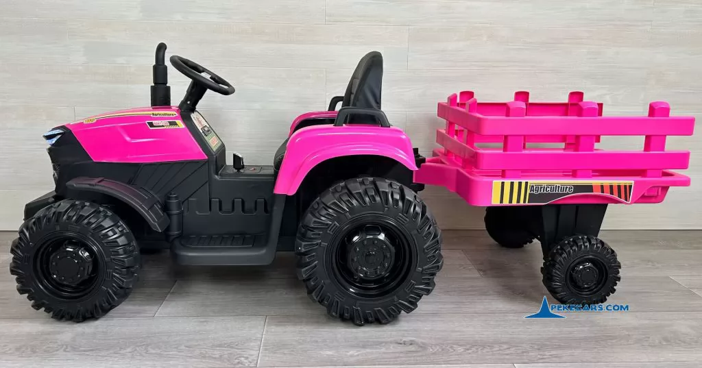 tractores infantiles peketrac 6100 24v rosa