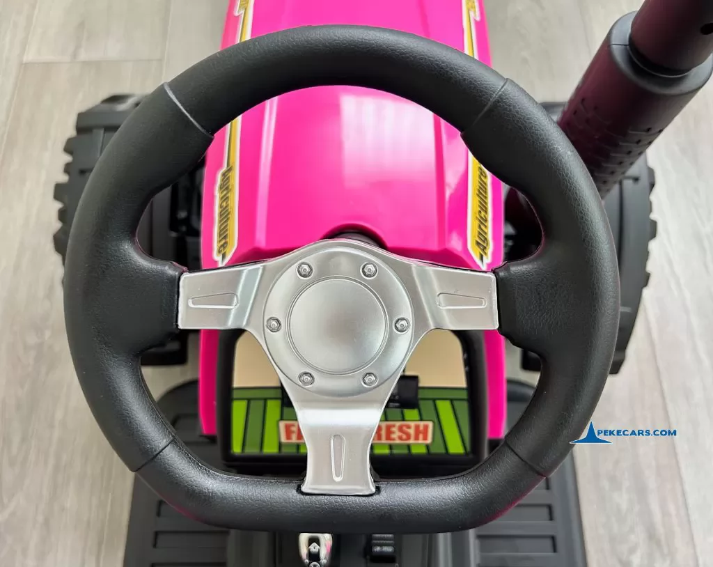 tractores infantiles peketrac 6100 24v rosa