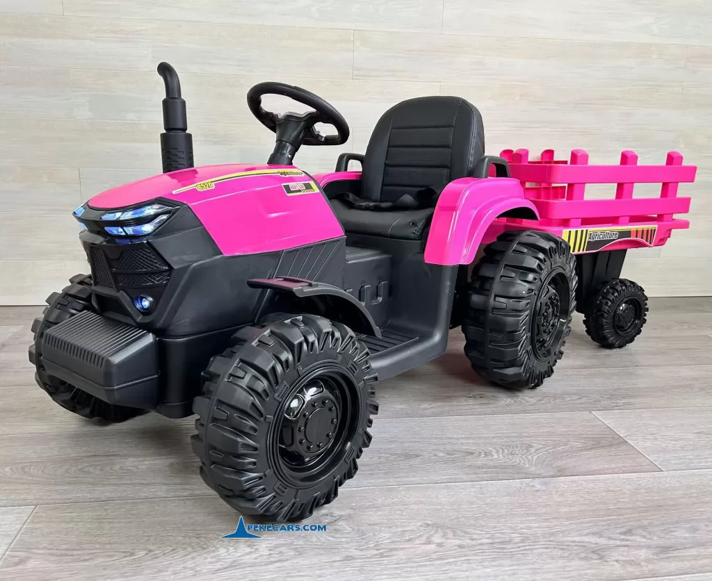 tractores infantiles peketrac 6100 24v rosa