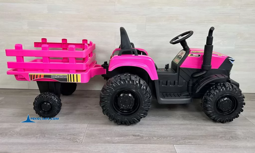 tractores infantiles peketrac 6100 24v rosa