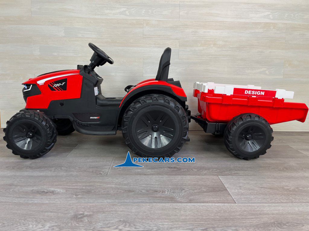 tractores infantiles peketrac 8100 24v rojo