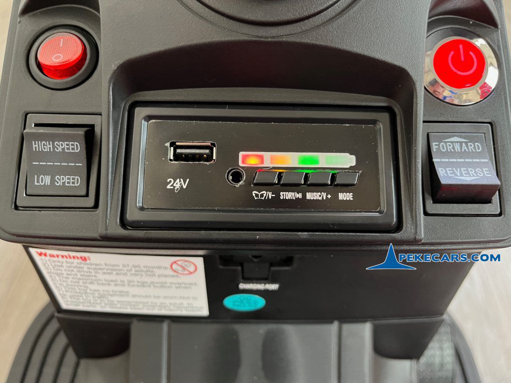 tractor electrico niños peketrac 8100 24v rojo