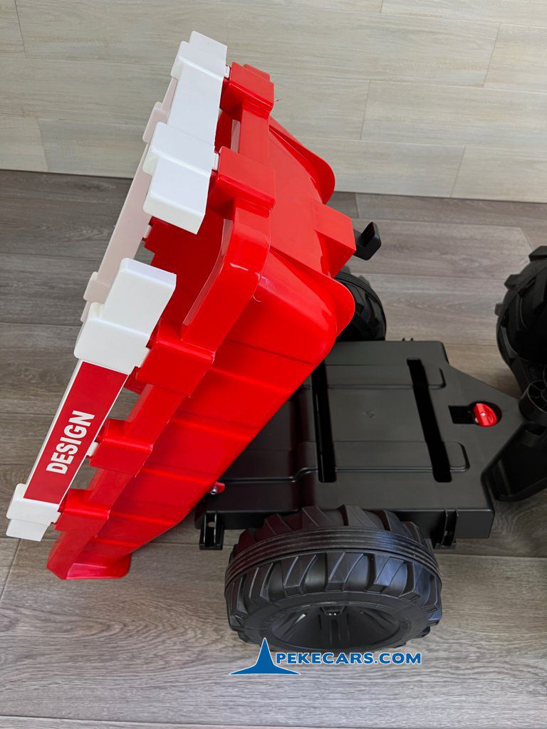 tractor electrico niños peketrac 8100 24v rojo