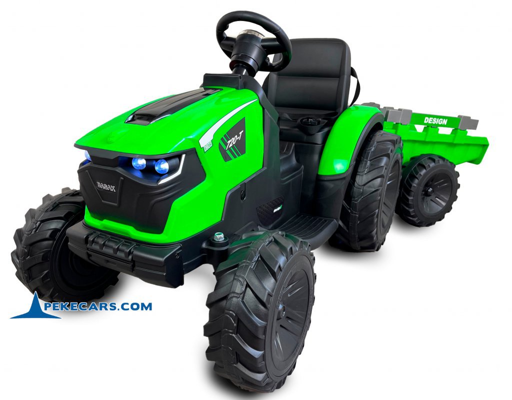 Tractor Electrico Peketrac 8100 24V Verde con Bateria Extraible