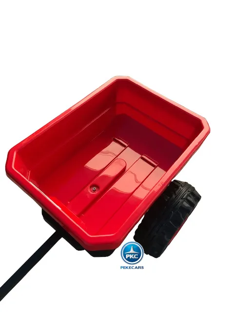 Tractor Electrico Peketrac 4100 12V 2.4G Rojo - zoom remolque
