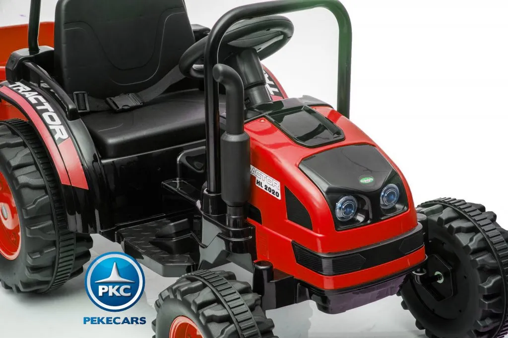 Tractor Electrico Peketrac 4100 12V 2.4G Rojo - zoom frontal