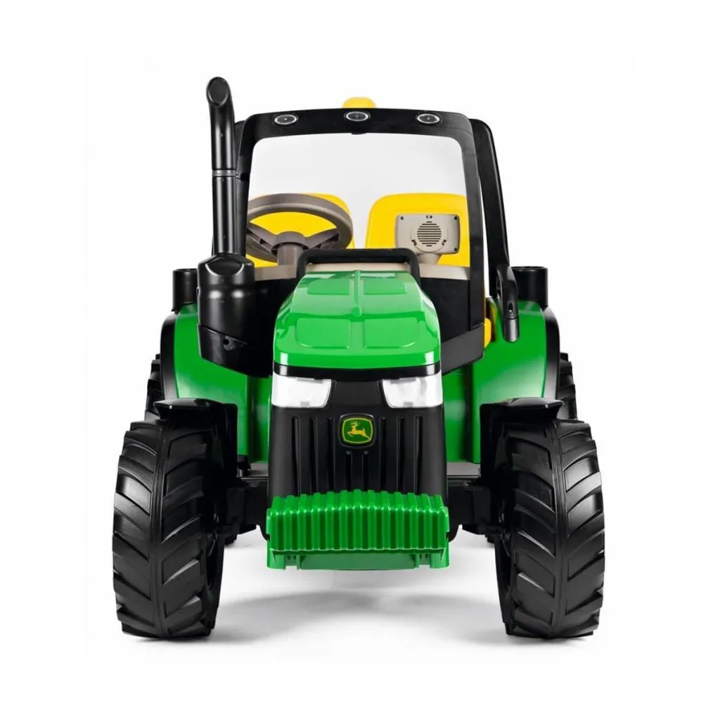 Tractor Eléctrico Infantil John Deere Dual Force 2 Plazas 12V - frontal