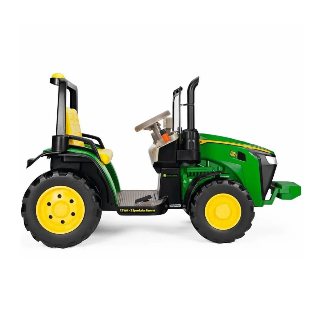 Tractor Eléctrico Infantil John Deere Dual Force 2 Plazas 12V - lateral