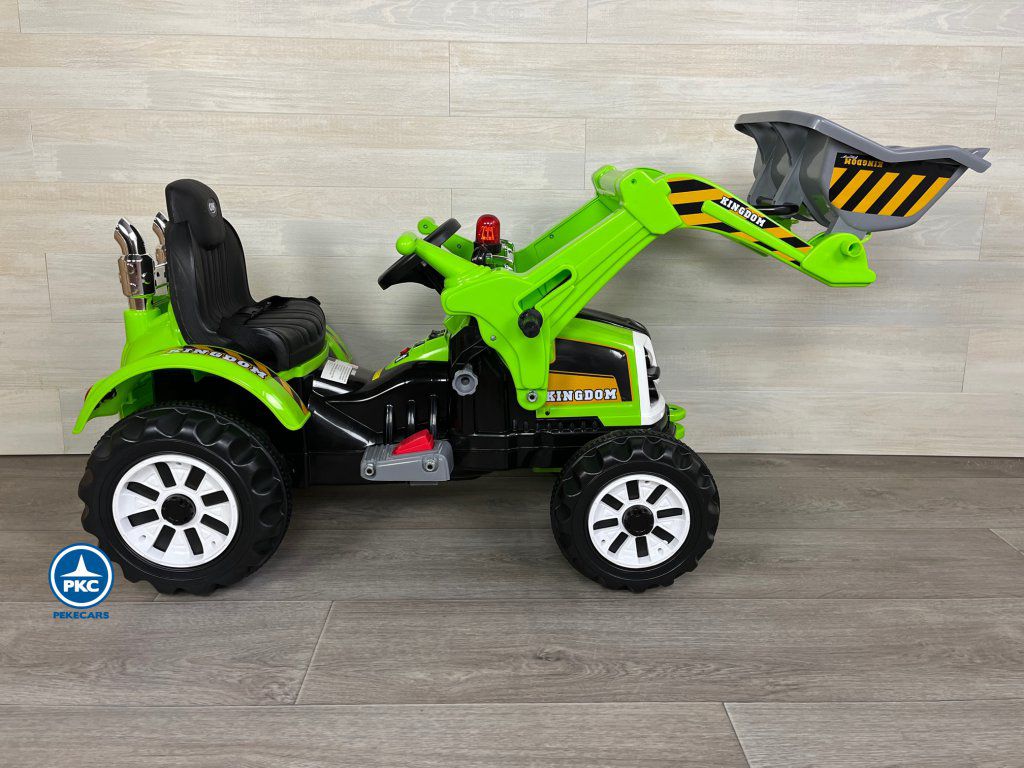 Tractor electrico infantil verde claas style con pala delantera