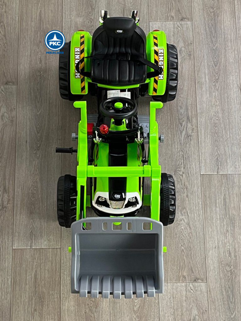 Tractor niños electrico verde claas style con pala delantera