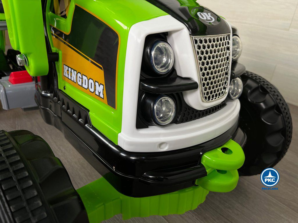Tractores electricos infantiles verde claas style con pala delantera