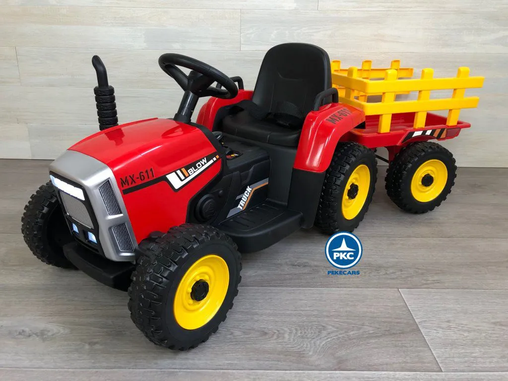 Tractor Eléctrico Peketrac 5100 12V Rojo perspectiva