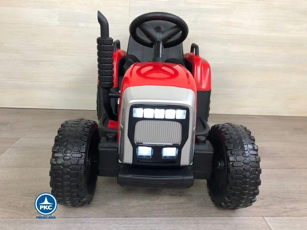 Tractor Eléctrico Peketrac 5100 12V Rojo parte delantera