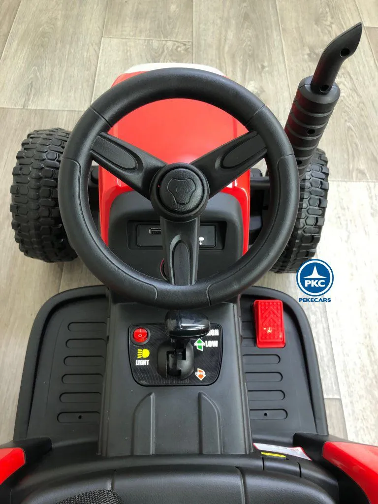 Tractor Eléctrico Peketrac 5100 12V Rojo volante
