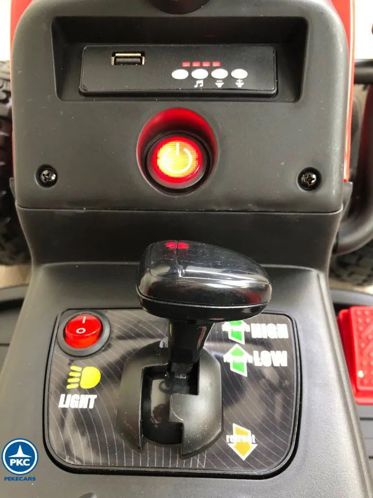 Tractor Eléctrico Peketrac 5100 12V Rojo cambio salpicadero