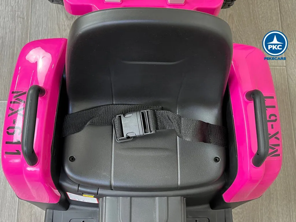 Tractor eléctrico infantil Peketrac 5100 12V Rosa asiento