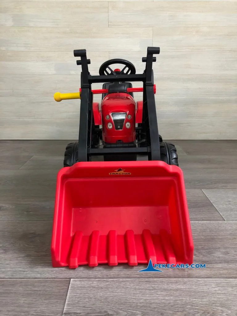 Tractor a pedales 3005 con remolque y pala delantera frontal