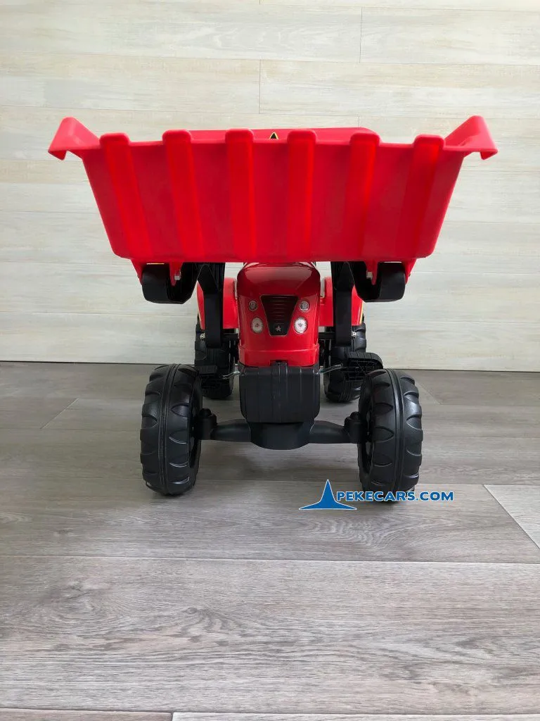 Tractor a pedales 3005 con remolque y pala delantera