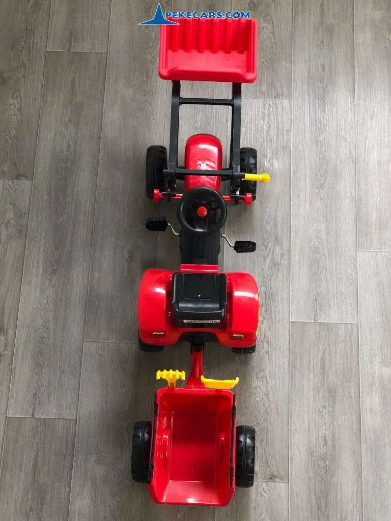 Tractor a pedales 3005 con remolque y pala delantera