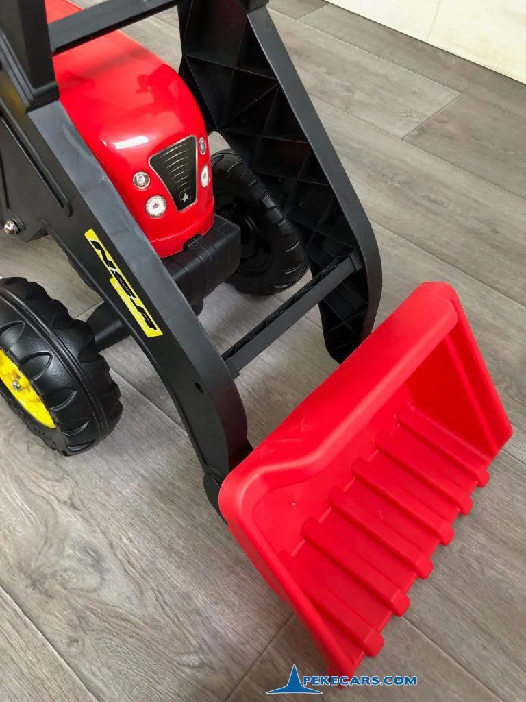 Tractor a pedales 3005 con remolque y pala delantera