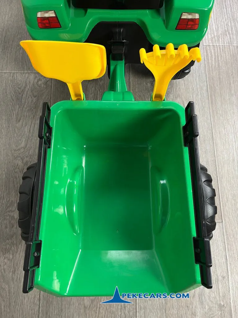 Tractor a pedales para niños Verde con Remolque y Pala