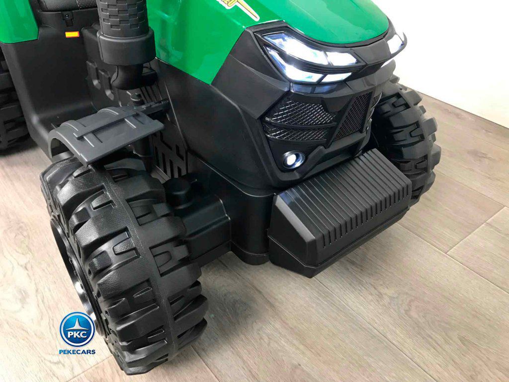 Tractor electrico Peketrac 6100 Verde vista rueda delantera derecha