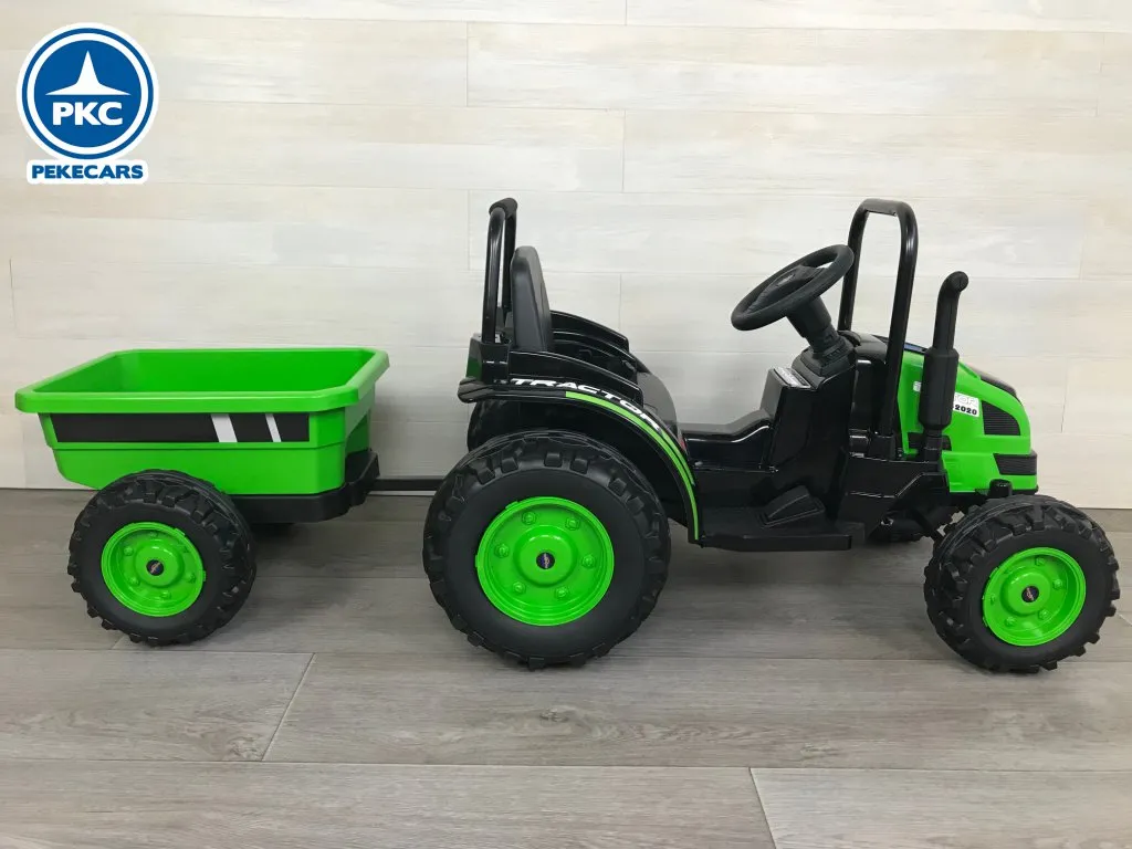 Tractor Electrico Peketrac 4100 12V 2.4G Verde - vista lateral derecha