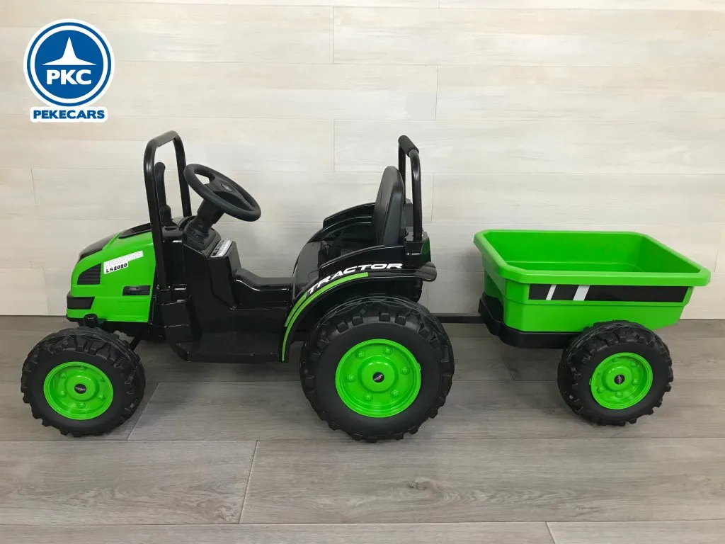 Tractor Electrico Peketrac 4100 12V 2.4G Verde - vista lateral