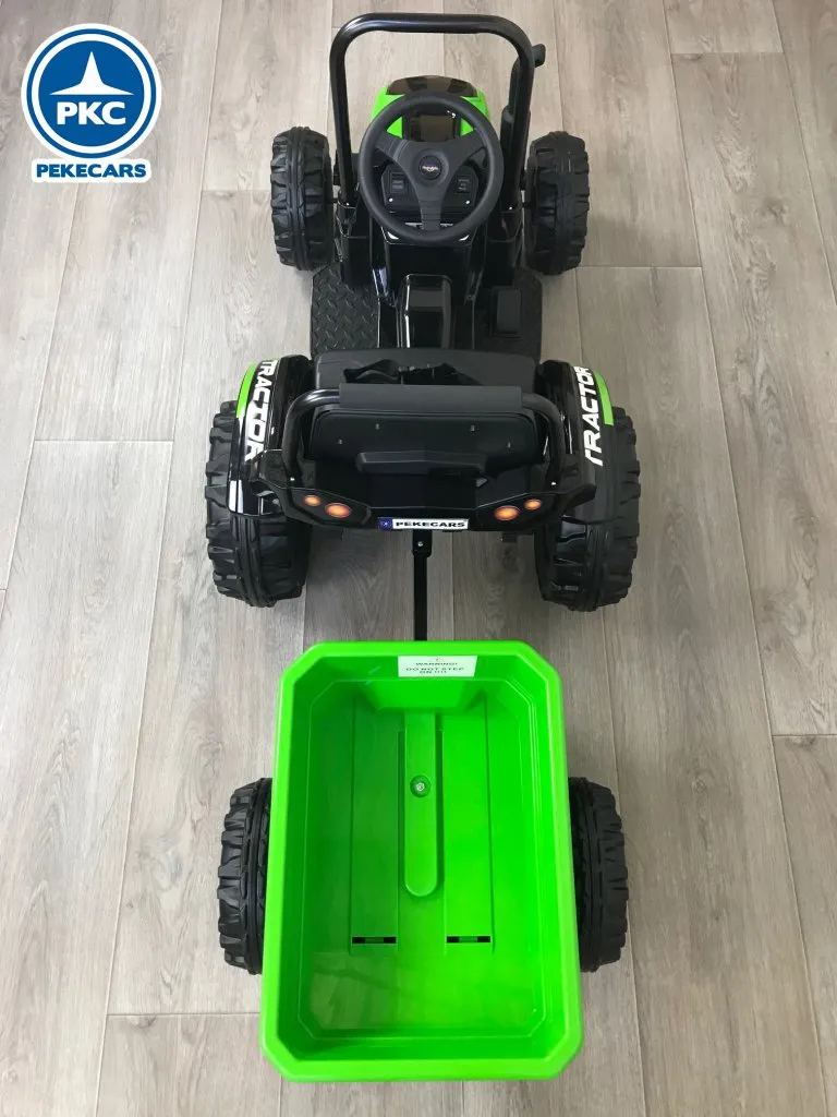 Tractor Electrico Peketrac 4100 12V 2.4G Verde - vista aerea trasera