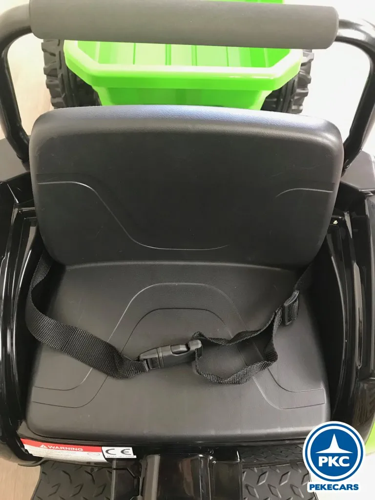 Tractor Electrico Peketrac 4100 12V 2.4G Verde - vista asiento