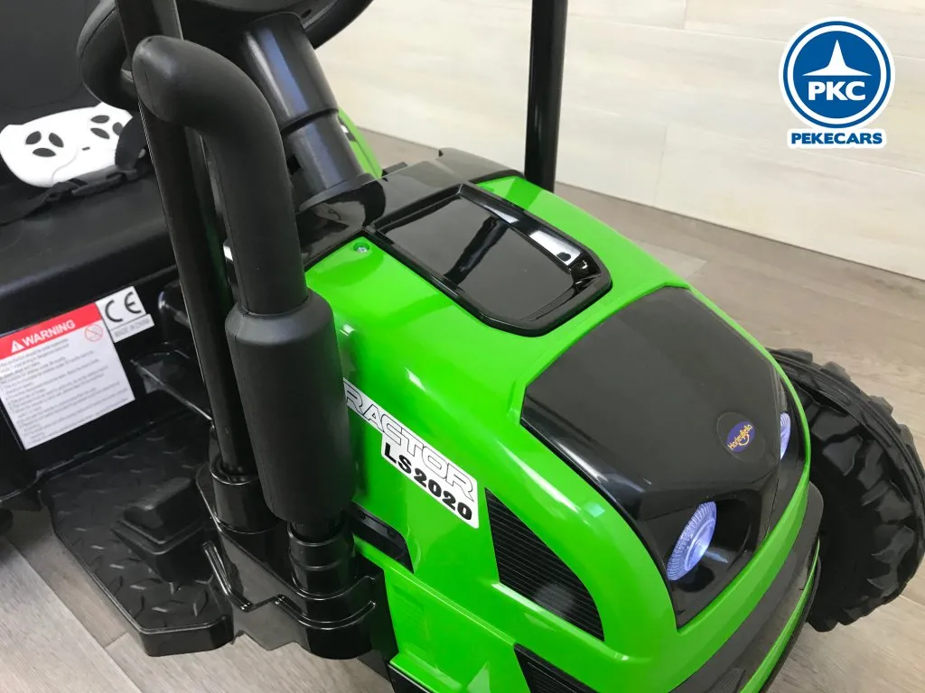 Tractor Electrico Peketrac 4100 12V 2.4G Verde - vista detalles frontal
