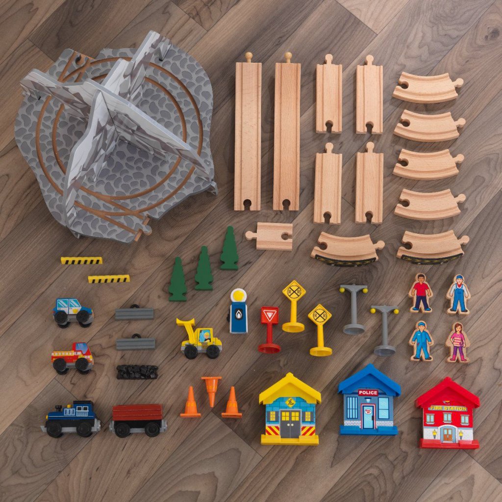 Set Tren de las Montaña Rocosa con mesa - contenido