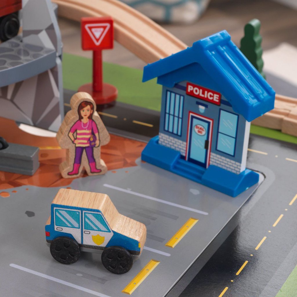 Set Tren de las Montaña Rocosa con mesa - zoom comisaria