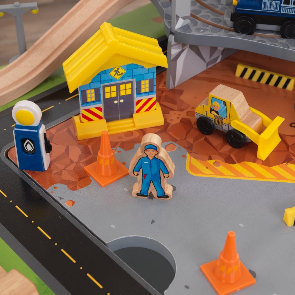 Set Tren de las Montaña Rocosa con mesa - zoom construccion