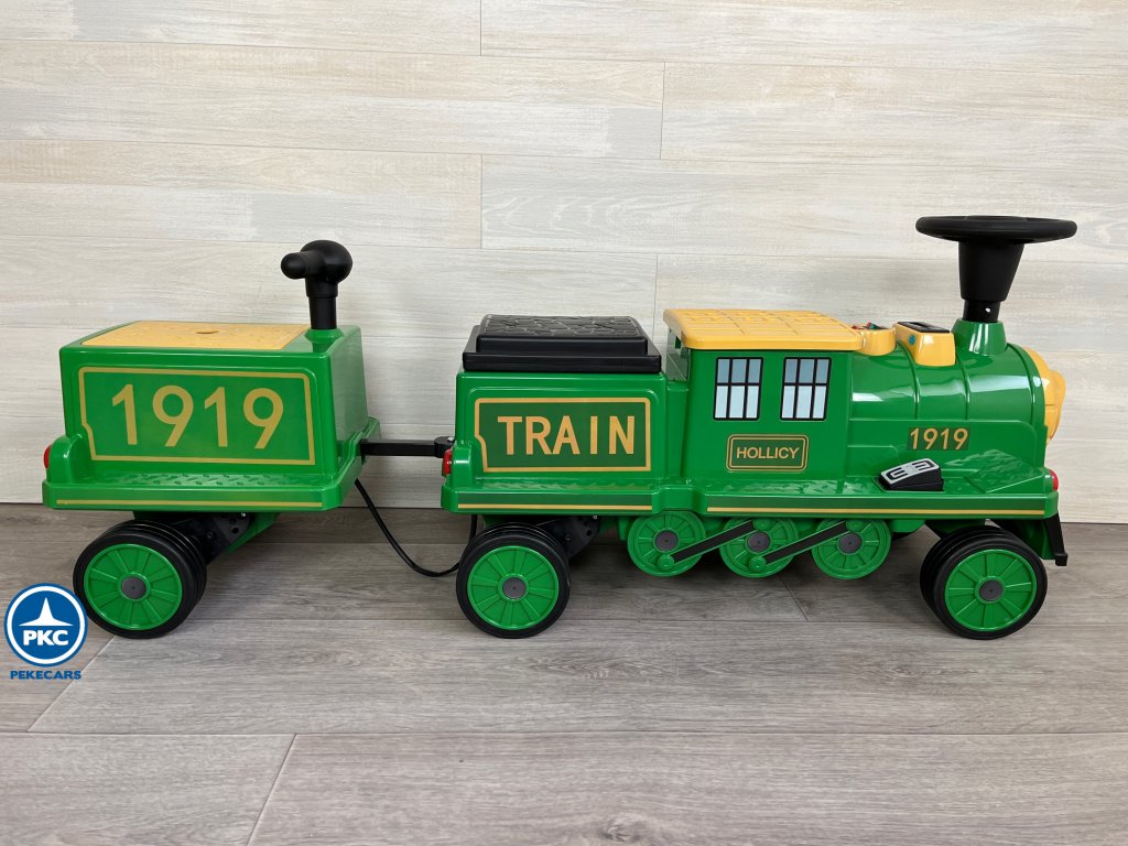 Tren electrico clasico 1919 12V Verde a batería