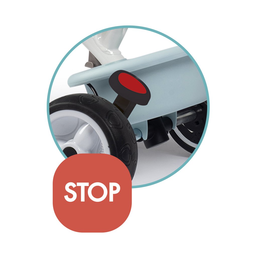 Triciclo Baby Balade Azul - sistema de frenado