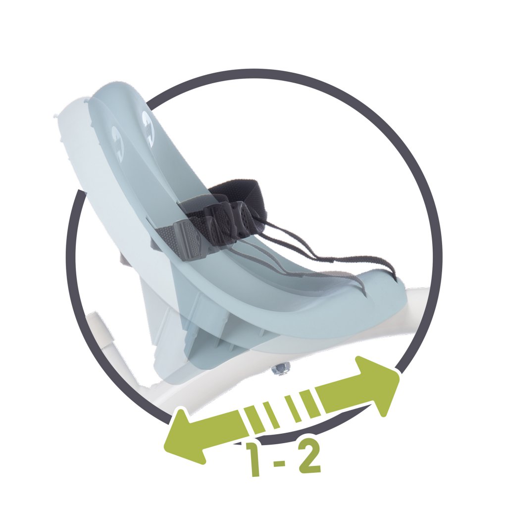 Triciclo Be Move Azul - posiciones asiento